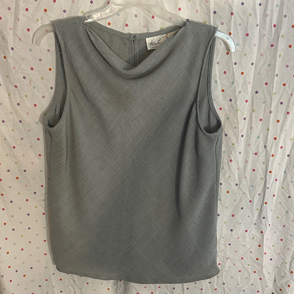 Kathie Lee Collection Gray Sleeveless Tank Top